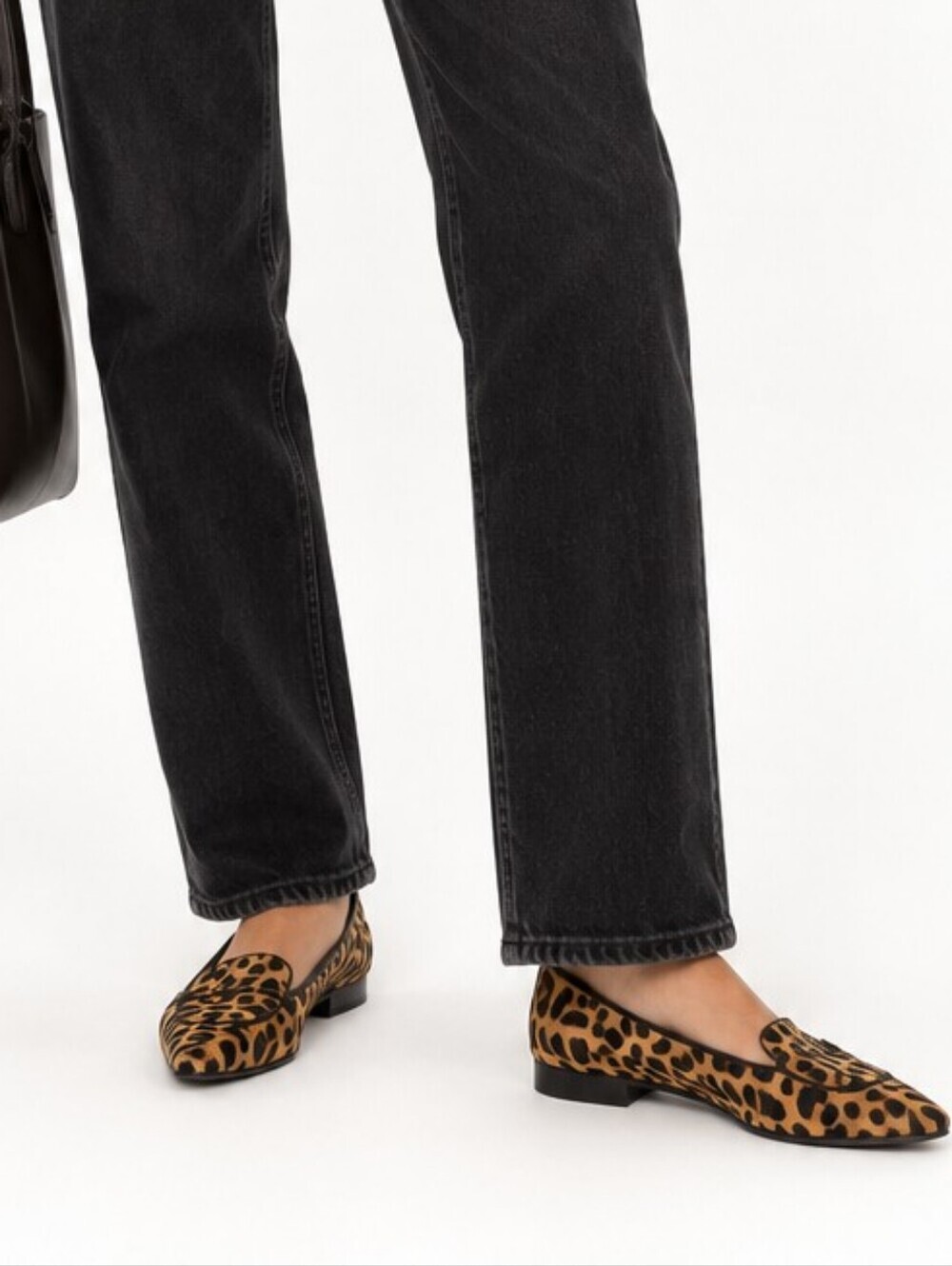 Mark Jenkins Leopard Leather Flats with box